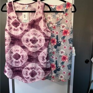 Tie-Dye and Floral Tank Tops Set